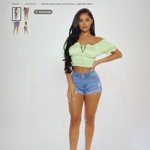 Fashion Nova Booty Lifting Denim Shorts